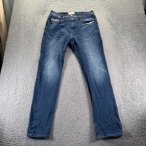 Sun + Stone Jeans Mens 32x32 Blue Dark Wash Cotton Stretch Slim Fit